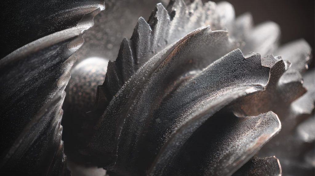 Close View Of Turbine Roots Before Metal Pretreatment, Capturing The Surface Texture And Contaminants